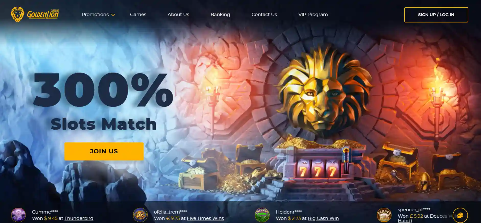 golden lion main screen